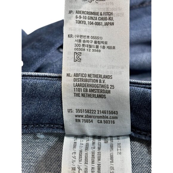 Hollister Womens Ultra High-Rise Jean Legging W33 L28 Blue Denim Distressed - Picture 5 of 9